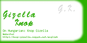 gizella knop business card